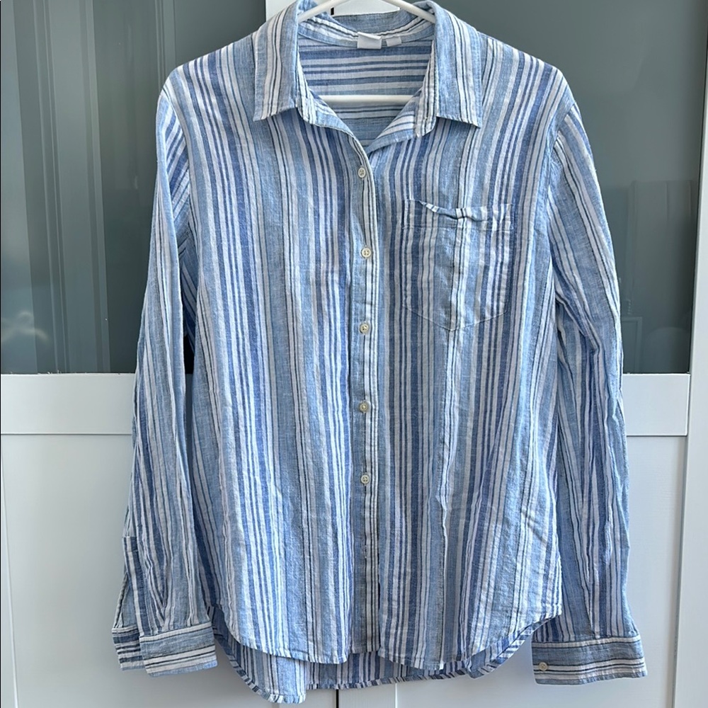 Gap Linen Cotton Blend Button Down